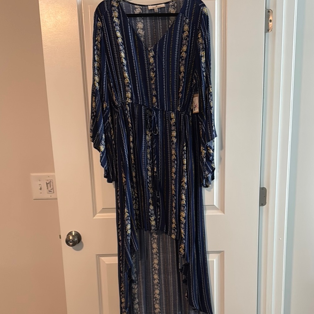 Blue Floral Maxi Dress
